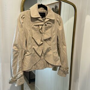 BCBG MaxAzria Ruffled Crop Coat